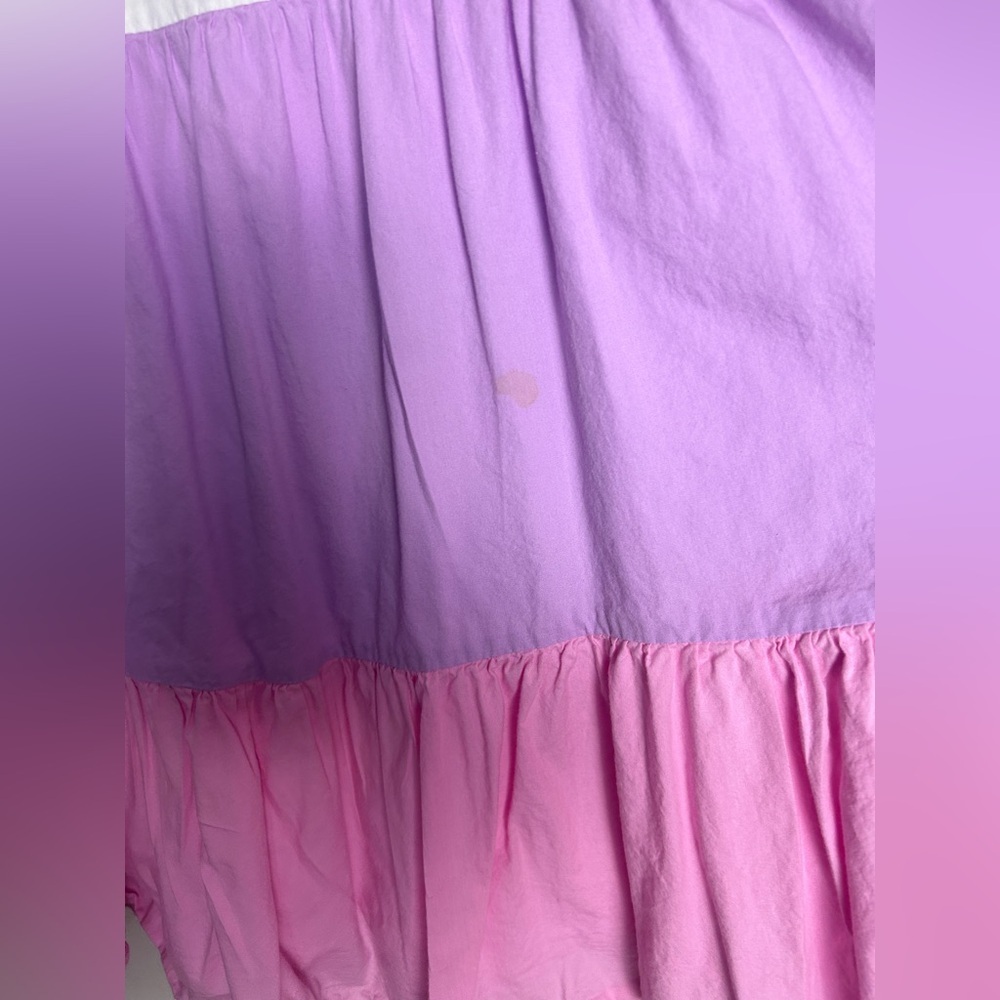 HYFVE White and Purple Ruffled Tiered Sundress - Picture 3 of 4